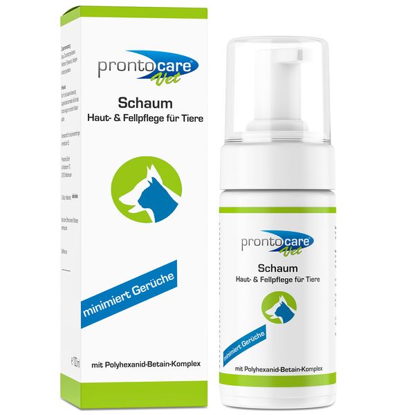 Prontocare-Vet Schaum 100ml - Optimal auch zur Reinigung des äußeren Gehörganges bei Tieren