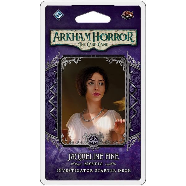 Fantasy Flight Games Arkham Horror The Card Game Jacqueline Fine Starter Deck - Unleash Mystic Powers! Lovecraftian Cooperative Living Card Game, Ages 14+, 1-4 Players, 1-2 Hour Playtime, Made