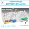 20 Hole Premium Dental Multipurpose Composite Syringe Organizer Single Dispenser