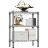 3 Tier Wire Shelving Rack Shelf Adjustable Commercial Garage Kitchen Storage 32"