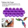 Tattoo Ink Cups Honeycomb Shape for Tattooing, Multiple Color Pigment Holder Cups Caps for Tattoo Artists, Bag of 200(Purple)