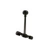 iso-design Ceiling Support 2-Track Black for 20 mm Metal Curtain Rods, Ceiling Mount, Ceiling Mounting