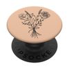 Nude Cream Beige Wild Flowers Flower Design PopSockets with Interchangeable PopGrip