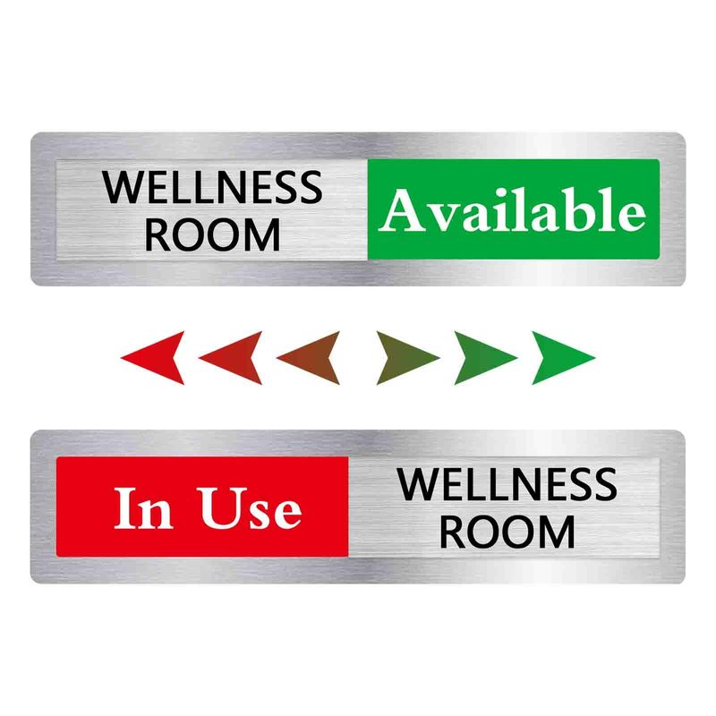 Wellness Room Door Sign, In Use Available Wellness Room Sliding Door ...