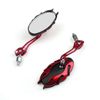 Universal Motorcycle Rearview Mirrors Rear View Mirror 8mm 10mm Red US