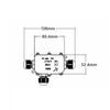 IP65 Waterproof Junction Box 3 way Electrical Box Outdoor Cable Connector, External Electrical Junction Box, Black, 1 Pcs