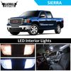 White LED Light Interior Package Replacement Kit fits 2007-2013 GMC Sierra 