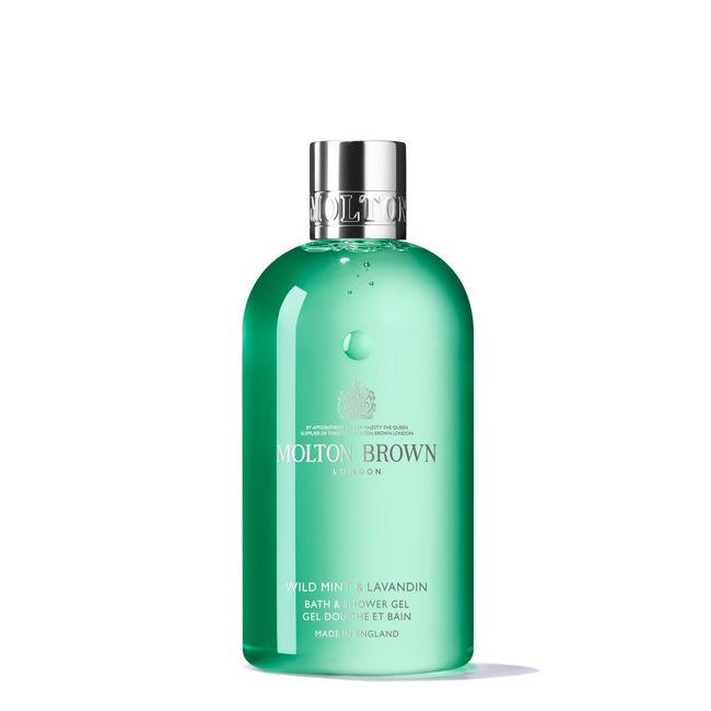 MOLTON BROWN Wild Mint & Lavandin Bath & Shower Gel, 10.1 fl oz (300 ml), Body Wash, Fuzea, Cooling, Forest Exploration, Classic Lavender