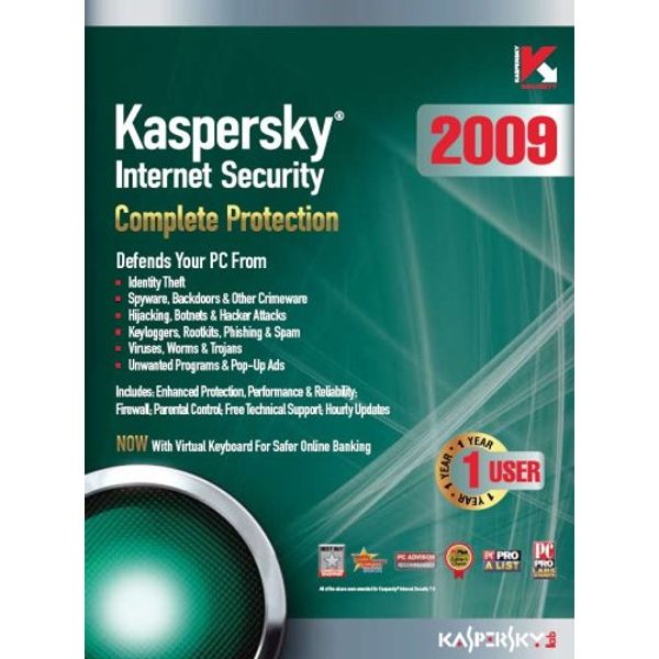 Kaspersky Internet Security 2009 (1 PC, 1 Year subscriptions) (PC)