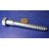 Zinc Hex Head Lag Screw 15/16 Hex Size 5/8 Thread x 5.00" Length, 5 pcs