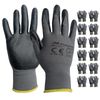 JM-FUHAND Nitrile Coating Work Gloves,12 Pairs.Light Duty Multi-Purpose Work Glove.