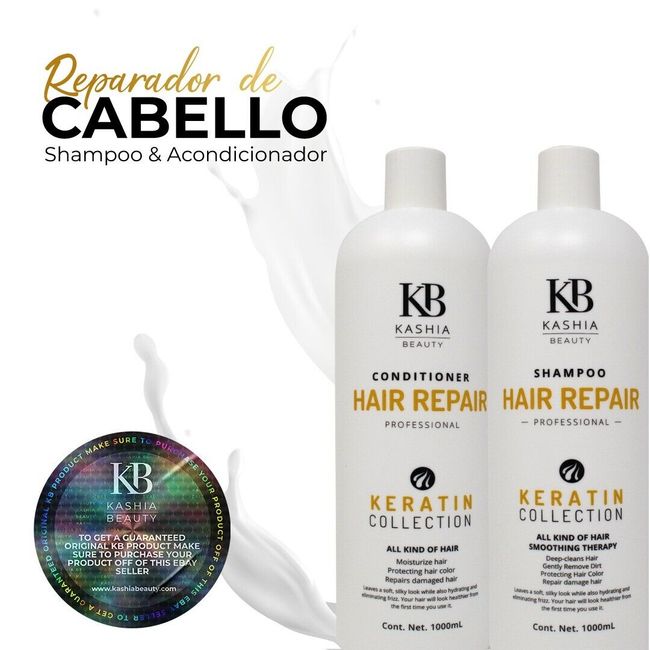 Kashia Beauty,Shampoo&Conditioner Hair repair, 900ml