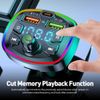 Bluetooth5.0 FM Transmitter Car Adapter PD18W+2 USB Charger Adapter LED & U Disk
