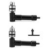 QWORK 90 Degree Right Angle Drill Attachment Adapter with 8mm Hex Compatibility for Power and Hand Drills