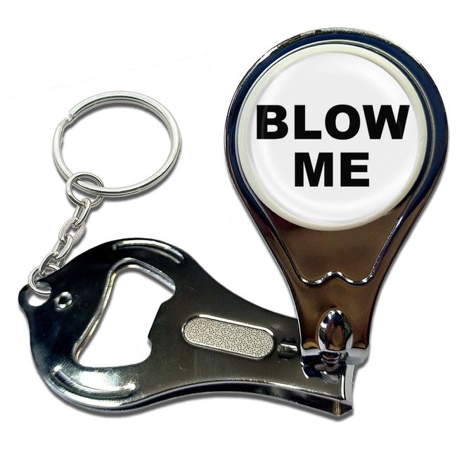 BadgeBeast.co.uk Blow Me - Key Ring Bottle Opener and Nail Clipper