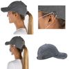 Criss Cross Hat w/Buttons Bundle - Grey & Camo Black (2 Pack)