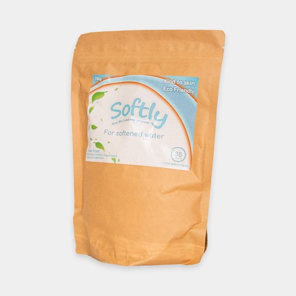 Softly Non Bio Washing Powder Laundry Powder Eco Friendly specially formulated for Water Softener Owners and Soft Water Areas 750g bag - 35 Washes