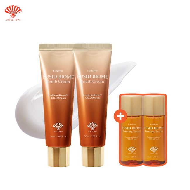 [Bundle of 2] Dongwha Pharmaceutical Fushidain Fusid Biome Youth Cream 50ml + Boosting Essence 55ml 2pcs exclusive gift