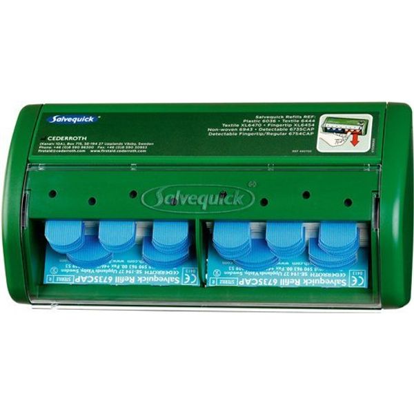 Cederroth Salvequick Plaster Dispenser, Inc. 2x35 Blue Detectable Plasters