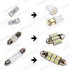 6 x Premium Blue LED Lights Interior Package Kit for Subaru Outback 00-09 + Tool