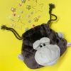 Niki 3090649 Gorilla Drawstring Pouch, Figure, Face Pouch, Germany, Plush, Gift, Drawstring