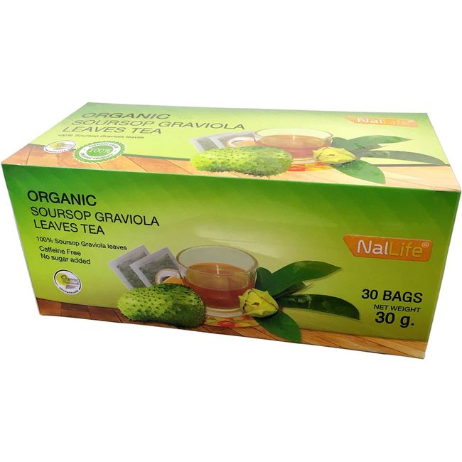 NalLife Organic Soursop Graviola Leaves Tea Pack of 30 Bags