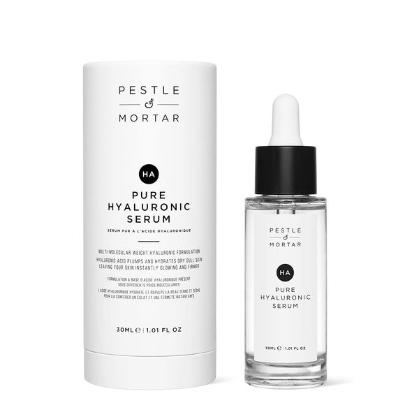 Pestle & Mortar 2% Pure Hyaluronic Acid Serum for face with Vitamin B5, Super-hydrating, Anti ageing, instantly plumps-up the skin, Reduces fine lines and wrinkles, Vegan & Cruelty-Free 30ml