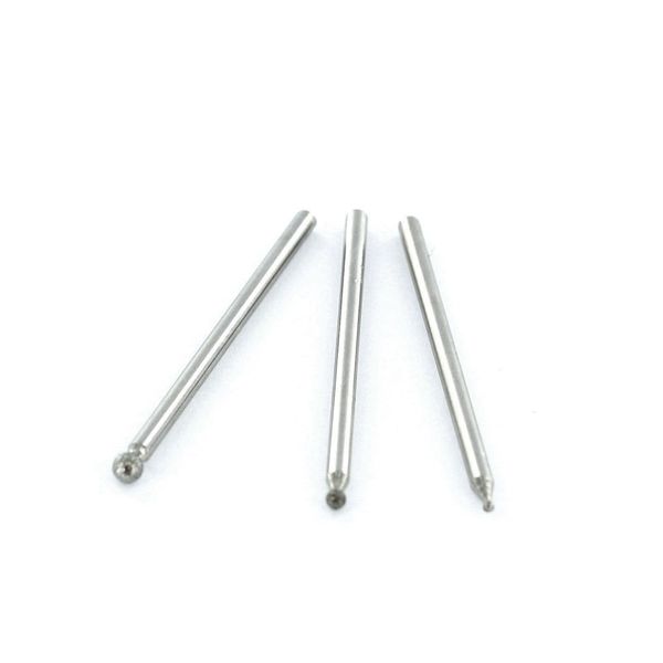 Rotacraft Round Diamond Burs, Pack of 3, Silver