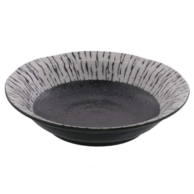 Tableware East Shallow Bowl, 6.5 inches (16.5 cm), Oil Droplets Black, Bowl, Japanese Tableware, Medium Bowl, Plate, Plate