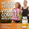 Vitamin B Complex 120 Capsules B1,B2,B3,B5,B6,B7,B9,B12, Immune Support Caps