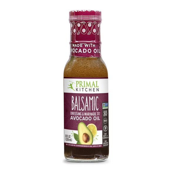 Primal Kitchen Balsamic Vinaigrette & Marinade Salad Dressing made with Avocado Oil, Whole30 Approved, Certified Paleo, and Keto Certified, 8 Fluid Ounces