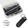 Portable Ultra Thin Nail Clippers with Case, Silver