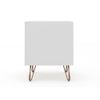 Pemberly Row 2-Drawer Mid-Century Engineered Wood Nightstand in White