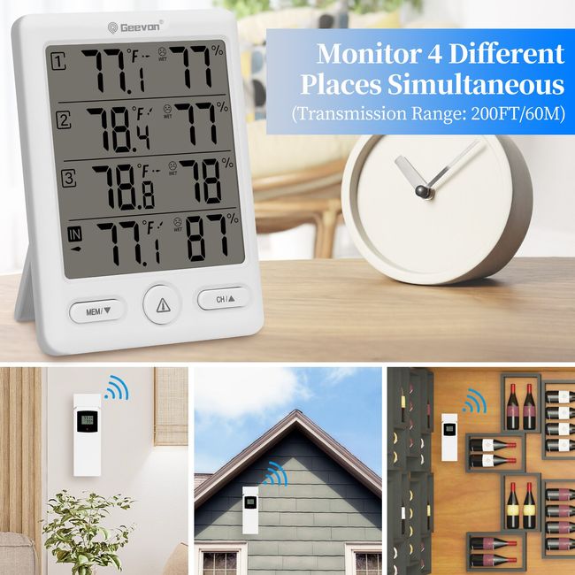 Large Display Indoor WiFi 433MHz Wireless Baby Room Thermometer &  Hygrometer - China 433MHz Wireless Thermometer, WiFi Thermometer Hygrometer