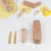 Schneider Clapper Set Seam for Patchwork Pressing Wheel Tool Beech Wood Sliding Wheel Roller Notions