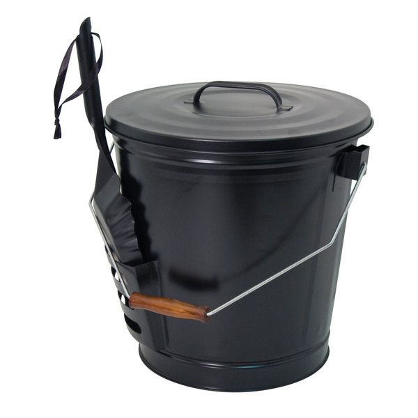 Panacea 15343 Ash Bucket with Shovel, Black