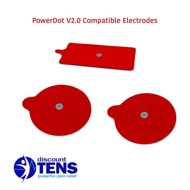 PowerDot 2.0 Compatible Electrodes with Magnetic Connector. 12 Premium PowerDot  2.0 Compatible Replacement Pads (Version 2 - Magnetic) 