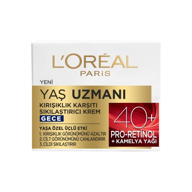 L’Oréal Paris Yaş Uzmanı 40+ Kırışıklık Karşıtı Sıkılaştırıcı Gece Kremi