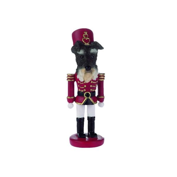 E&S Pets 35358-105 Schnauzer Uncropped Ears Nutcracker Soldier Dog Ornament