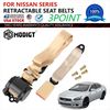 Beige 3 Point Seat Belt Set Retractable & Adjustable For Nissan Quest Replace