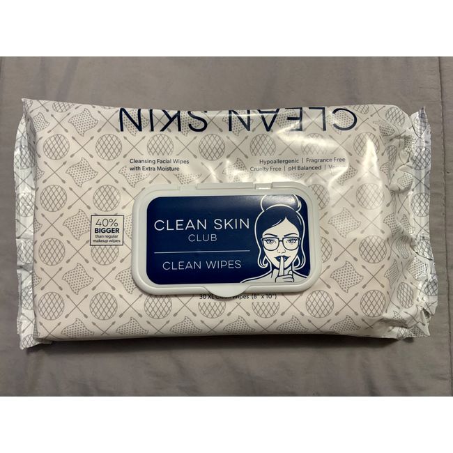 CLEAN SKIN CLUB Clean Towels 30 Count Soft Biodegradable For Skincare Sealed