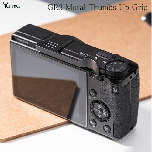 Yullmu GRIII Thumbs Grip Metal Thumbs Up Grip Made of Premium Aluminium Alloy, Hot Shoe Grip Compatible with Ricoh GRIII GRIIIx