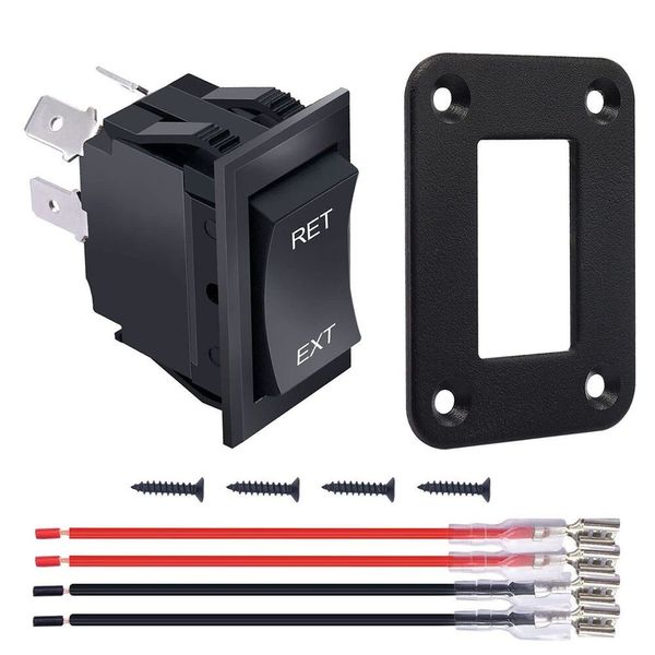 RV Jacks Leveling Momentary Reverse Polarity Rocker Switch 20A 12V Harness C454