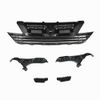 6PCS For CR-V 2007-2009 CRV Front Upper Lower Chrome Grille Grill Mesh Brackets
