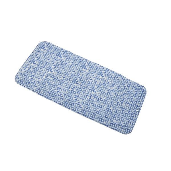 Croydex Blue Mosaic Slip-Resistant Bath Mat with Hygiene 'N' Clean
