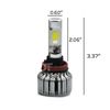 H11 High Power LED Headlight Kit+RGB Bluetooth Phone Control 2-in-1
