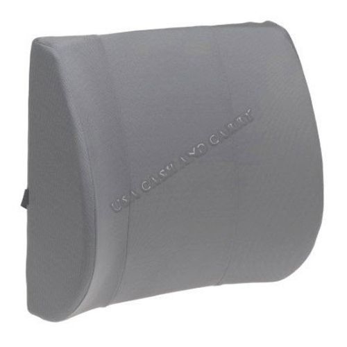 PrimeTrendz Orthopedic Wedge Lumbar Support Back Cushion Pillow Memory Foam & Synthetic (PU) Leather. This Lumbar Support is Perfect for The Office Chair or The car by USA Cash and Carry TM (Gray)