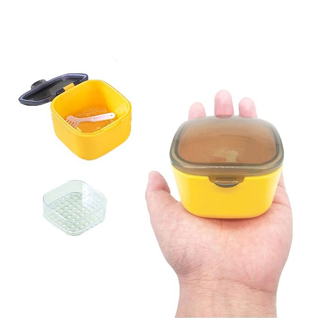 Portable Denture Case Cute Denture Case Denture Cleaning Case Partial Denture Case Portable Waterproof Lightweight Travel