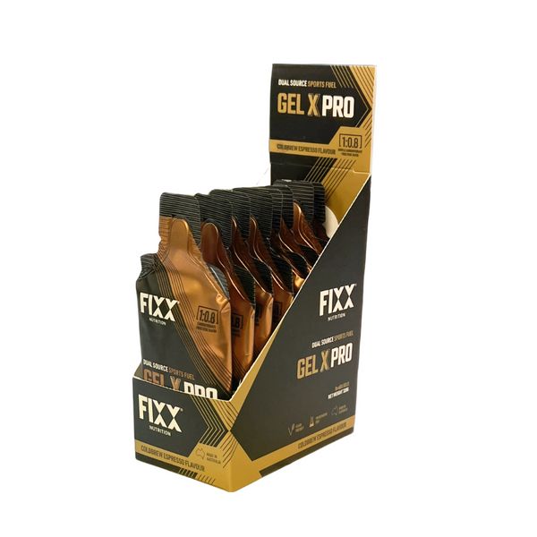 FIXXNUTRITION Fix Gel X Pro Energy Gel Cold Brew Flavor Caffeine Power Gel 1 box (8 pieces)