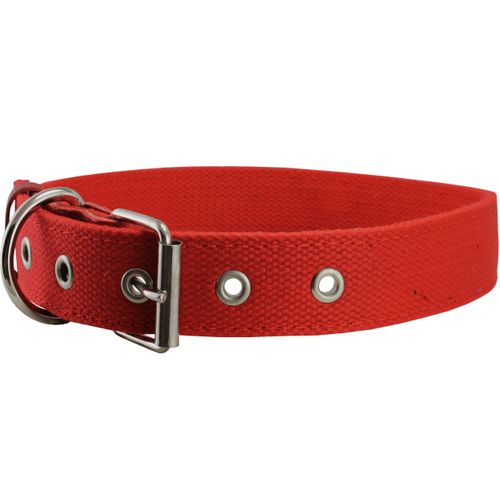 Heavy Duty Cotton Web Dog Collar 1.5" Wide. Fits 20"-25.5" Neck XLarge, German Sepherd, Rottweiler